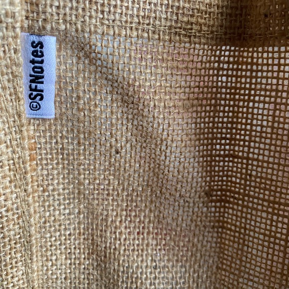 California Republic Jute Tote Bag SF Notes - Picture 4 of 4